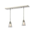 Z-Lite Annora 2 Light Island/Billiard, Brushed Nickel & Clear 428MP-2BN